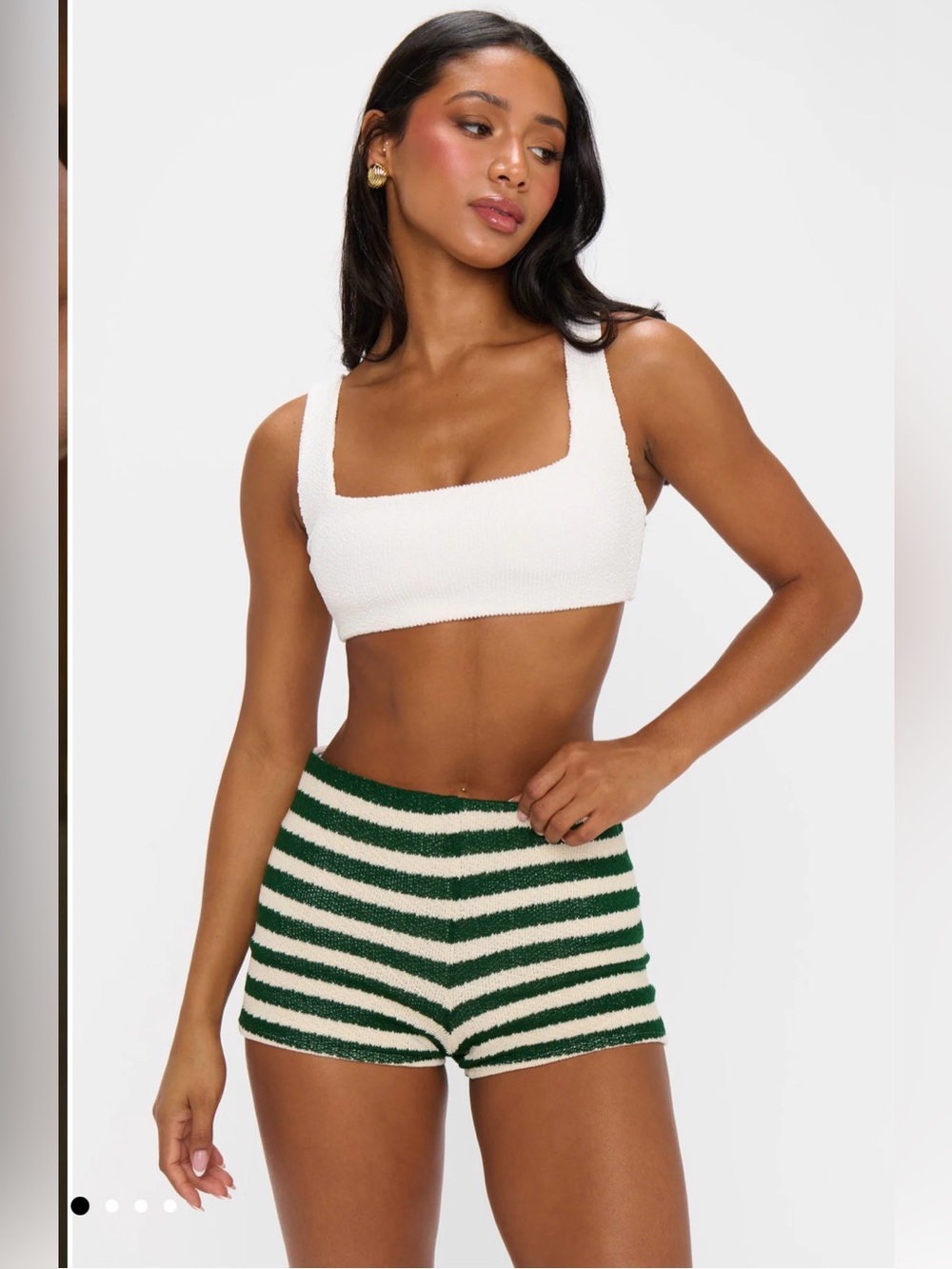 NWT Show Me Your Mumu Ziggy Green and Cream Shorts Size XXL